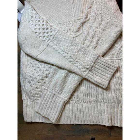 American Eagle Cream Mock Neck Sweater - Picture 7 of 8